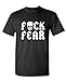 FUCK FEAR DRINK BEER austin wrestling funny - Mens Cotton T-Shirt, L, Black