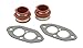 Dual Port Intake Installation Kit, Rubber, Red Boots, Compatible with Dune Buggy