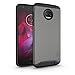 TUDIA DualShield Designed for Moto Z2 Force Case, [Merge] Dual Layer Slim Hard Matte Back Heavy Duty Case for Motorola Moto Z2 Force (Metallic Slate)