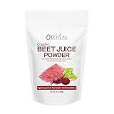 Organic Beet Juice Powder - Filled with Natural Nitrates (Nitric Oxide) & Phytonutrients, 454 grams, 90 Servings (1lb)