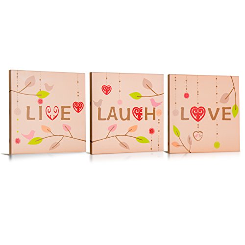 Green Frog Canvas Gallery Wrapped Art Decor, Live/Love/Laugh - Thumbnail 4