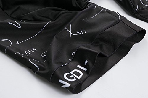 Digital Code Men Cycling Jersey Short Sleeve Summer Cycling Clothing Suit,Black Bib Suit,Asia L=US-Medium