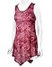 Lock and Love LL WT1065 Womens Sleeveless Tie-Dye Tunic Tank Top XL Wine