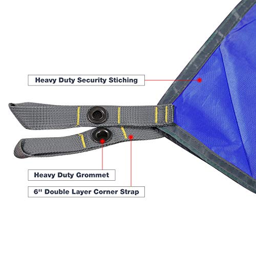 REDCAMP Large Waterproof Camping Tarp Lightweight, Multifunctional Insulated Tent Footprint for Camping Hiking Backpacking, Blue 106''x82'' - Thumbnail 2