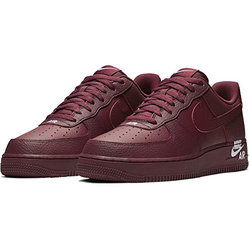 Nike Men's Air Force 1 '07 Leather Shoe, Team Red/Team Red-White, 10