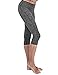 Yoga Reflex Women's Side Seam Mid Waist Active Yoga Capri Pants Running Capris