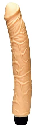 Feuchtalarm - Vibrator XL- Langer Naturvibrator 24 cm lang 4,5 cm im Ø stufenlos regelbare Vibration, pralle Äderung, ausgepr