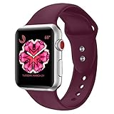 Booyi Sport Band for Apple Watch 38mm 42mm, Soft Silicone Replacement Bands for iWatch Apple Watch Series 3,2,1