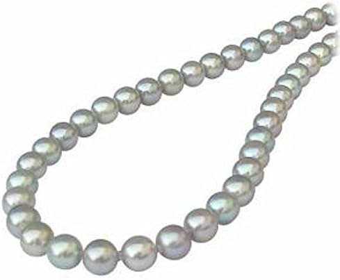 ロングネックレス レディース あこや本真珠 シルバーグレー系 Svクラスプ 全品最安値に挑戦