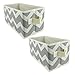 DII Fabric Storage Bins for Nursery, Offices, & Home Organization, Containers are Made to Fit Standard Cube Organizers (11x5.5x5.5) Chevron Gray - Set of 2
