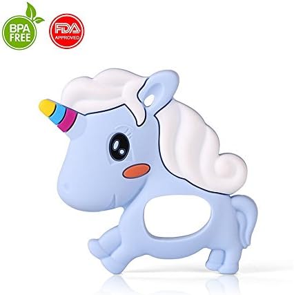 Baby Teething Toys by Autsmile: Soft, Silicone | Massaging Teether | Unique Design (Unicorn)