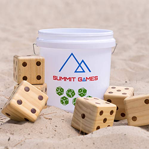 image for Summit Games Giant Yard Dice Set - Includes 6 Wooden Dice (3.5