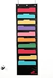 Hanging File Folder Organizer + 2 Hangers; Wall Or