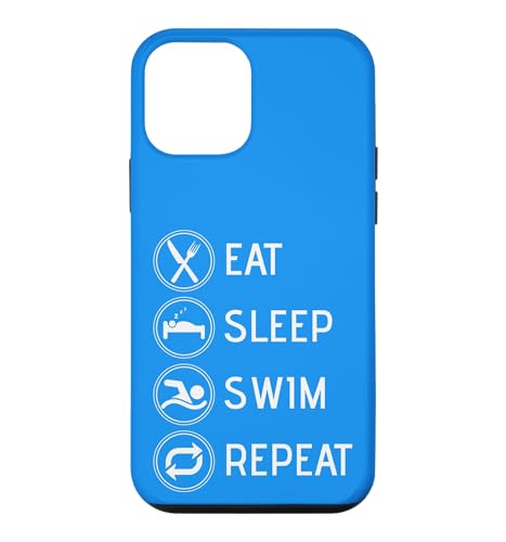 Eat Sleep Swim Repeat Cool Boys Girls Swimming Swimmer Case for iPhone 12 mini