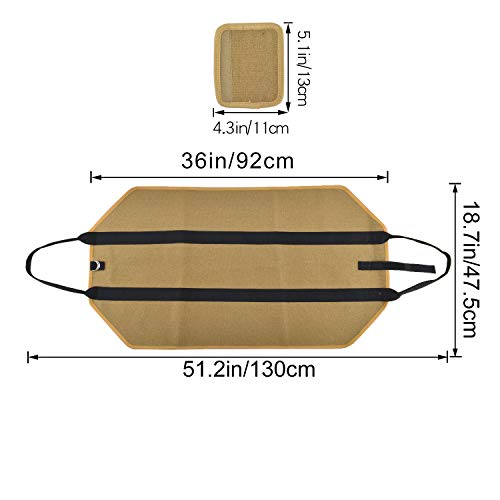 Geboor Firewood Carrier Log Tote Bag Canvas Fire Wood Holder Fireplace Wood Stove Accessories Padded Handle Storage Bag - Thumbnail 4