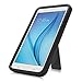 Windrew Heavy Duty Hybrid Protective Case with Kickstand Impact Resistant for Samsung Galaxy Tab E Lite 7.0 / Tab 3 Lite 7.0 SM-T110 T111 T113 + Screen Protector Film and Stylus Pen (Black)