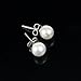 Jane Stone Sterling Silver Stud Earrings White Freshwater Pearl Earrings for Women Girls Bridal Jewelry