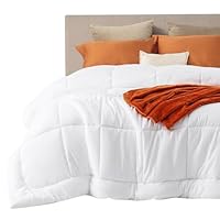 Bedsure Comforter Duvet Insert - Quilted Comforters King Size, All Season Duvet, GentleSoft Down Alternative Bedding, with 8 Tabs, Gifts for Women/Men, White, King 90 x 102 Inches