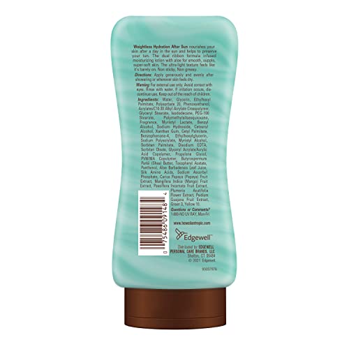 Hawaiian Tropic Weightless Hydration After Sun Lotion with Aloe, 6oz