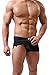 Louis Rouse Mens Boxer Briefs Underwear Mens Boxer Shorts Smooth Short Leg Mens Underwear Black