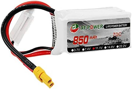 HEASEN XF Power 11.1V 850mAh 3S 70C Lipo Battery Rechargeable Batteries with Connector T30 Plug for RC Models