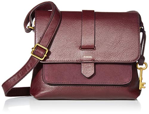 Fossil Women's Kinley Leather Small Crossbody Handbag, Fig