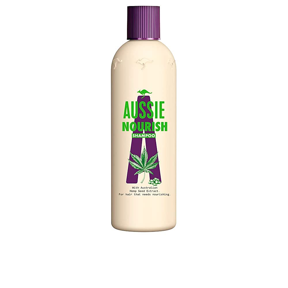 Aussie Nourish Shampoo for Hair That Craves for Care, 300 ml, Women's Shampoo with Hemp Seed Extract, Hemp Seeds, Hair Care for Dry Hair, Hemp Hair