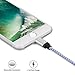 Sundix 9 Charger, Lightning Cable 3' Nylon Braided Sync Cable Cord Compatible with iPhone 7/7plus/6/6s/6 plus/6s plus/ 5c/5s/5/SE/iPad /iPod - White - 4 Piece