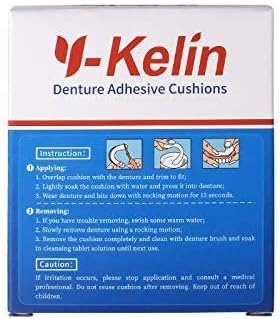 Y-Kelin Denture Adhesive Cushion Lower 30 pads (2 pack), Clear/Transparent - Image 5