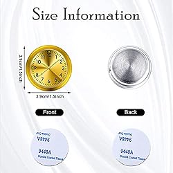 Frienda 2 Pieces Stick on Dashboard Car Clock Mini