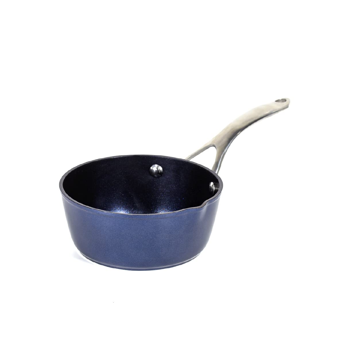 Blackmoor 67449 Blue Pro 16cm Milk Pan/Non-Stick, High-Shine 5-Layer Hybrid Stone Coating/Forged Aluminium Construction/Cool Touch Stainless Steel Handle/Pouring Lip/Ovenproof Up to 220°C