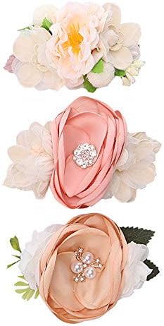 Baby Girl Floral Hair Clips Set - BEAMIO 3 pcs Flower Crown Hair Bows Barrettes for Teens Toddlers Hair Accessories