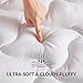 SLEEP ZONE Cooling White Queen Mattress Pad