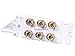 Monoprice 103538 Banana Binding Post Two-Piece Inset Wall Plate for 3 Speakers, Single PCS