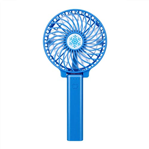 Dacawin Mini Portable Hand-held Desk Fan Cooler Cooling USB Rechargeable Air Conditioner (Blue)