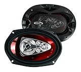 BOSS Audio Systems CH6950 Car Speakers - 600 Watts of Power Per Pair and 300 Watts Each, 6 x 9 Inch, Full Range, 5 Way, Sold in Pairs, Easy Mounting