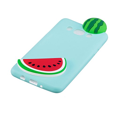 Galaxy J5 2016 Case,Funyye Lovely Cute 3D ornament pattern Candy Colour [Blue] Slim Soft Silicone Gel TPU Back Shockproof Non slip Protective Case for Samsung Galaxy J5 2016 - Watermelon - Thumbnail 3