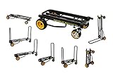 Rock-N-Roller R16RT (Max Wide) 8-in-1 Folding Multi-Cart/Hand Truck/Dolly/Platform Cart/34" to 52" Telescoping Frame/600 lbs. Load Capacity, Black