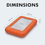 LaCie Rugged Mini 2TB USB-C External Hard Drive Shock Resistant view 10
