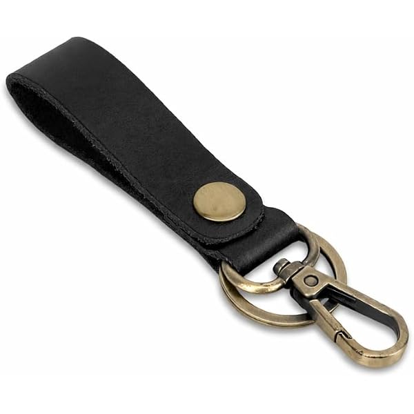 Zafolia Genuine Leather Keychain for Car Home Key Ring Strap
