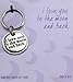 Crosby & Taylor I love you to The Moon and Back Pewter Sentiment Key Chain