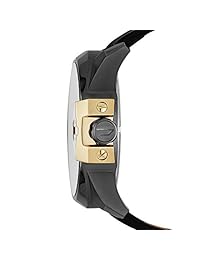 Diesel Relojes Uber Chief Dos Mano piel Reloj, talla única, Negro   Negro