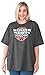 Wonder Woman Plus Size T-shirt DC Comics Distressed Logo Print Charcoal (3X)