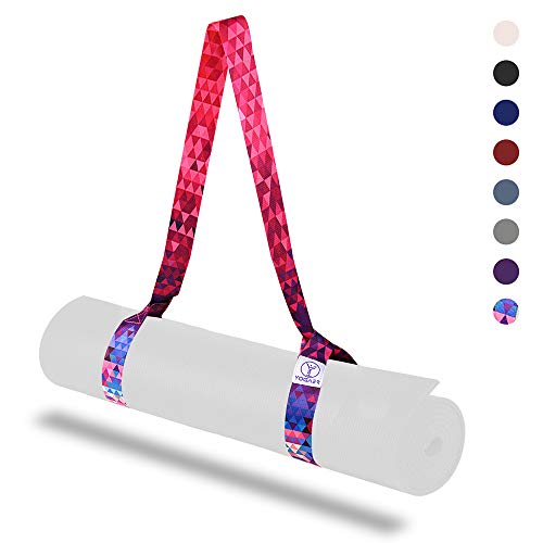 Yoga Mat Strap, Adjustable Sling Carrier and Yoga Mat Straps for Carrying, Doubles Holder As Yoga Strap for Stretching, Durable Cotton Straps Set Mats (Mat Not Included) - Thumbnail 7