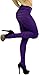 ToBeInStyle Womens Colorful Opaque Striped Tights Pantyhose Stocking Hosiery - Black/Purple - One Size