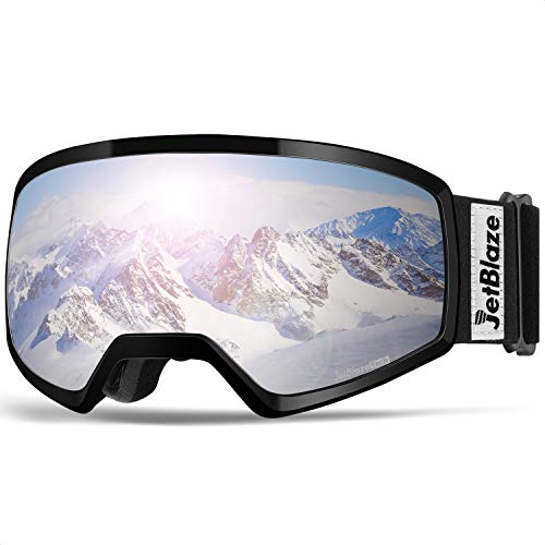 JetBlaze Ski Goggles, OTG Snowboard Goggles (Silver) - Thumbnail 7