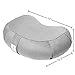 Incline Fit Zafu Yoga Meditation Cushion with Zipper, Round Meditation Pillow Bolster Filled with Buckwheat Hulls With Machine Washable Cotton Cover and Carry Handle, Crescent, Elephant Graythumb 1