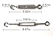 HEVERP M6 Stainless Steel Hook and Eye Turnbuckle, O to C Shade Turnbuckles, Shade Sail Hardware, Heavy Duty Wire Rope Tension, Antirust