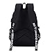 Marshmello DJ Backpack College Bag Laptop Backpack Casual Dapack Bookbag with USB Charging Port