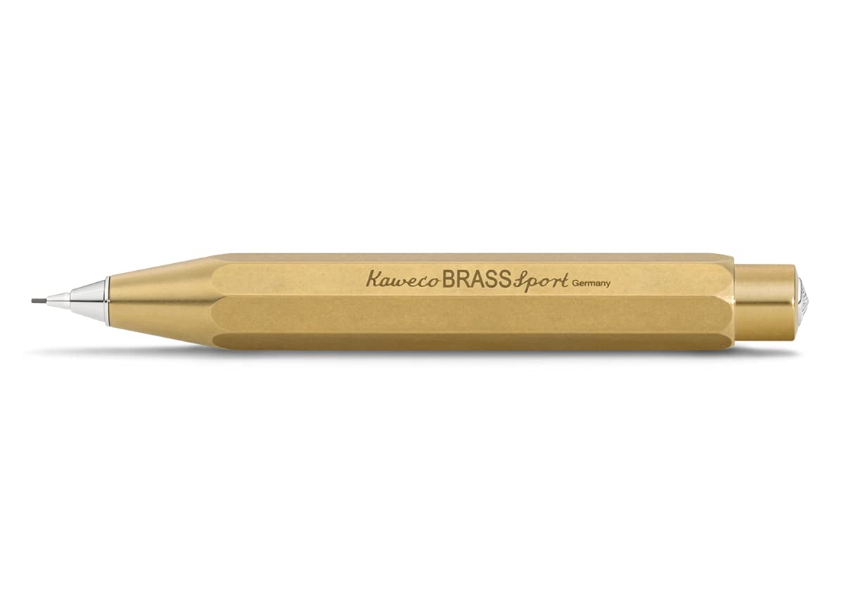 Kaweco BRASS SPORT Mechanical Pencil 0.7mm HB IMechanical Brass Lead Pencil in Classic Design 10,5 cm I Refillable